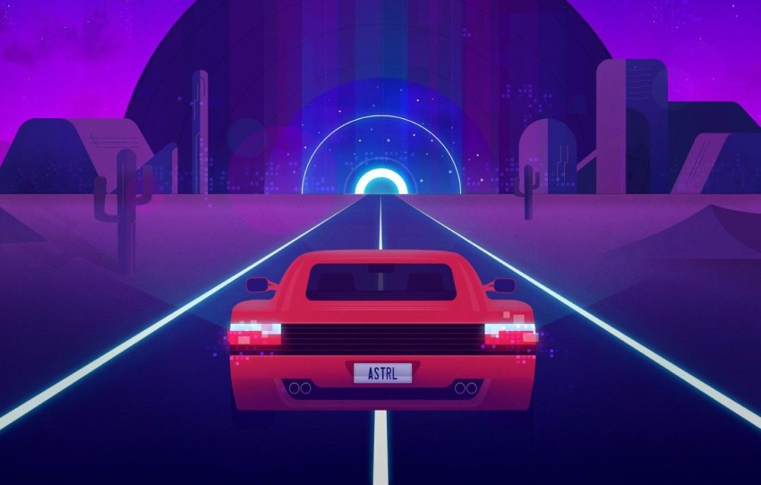 Retro Road Background HD Wallpaper Photo Picture