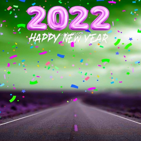 Road 2022 CB PicsArt Editing Happy New Year Background HD (