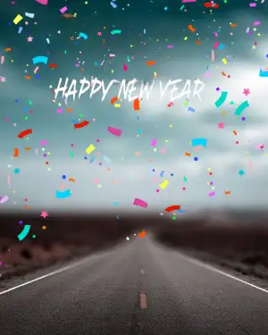 Road CB Happy New Year 2023 Background HD