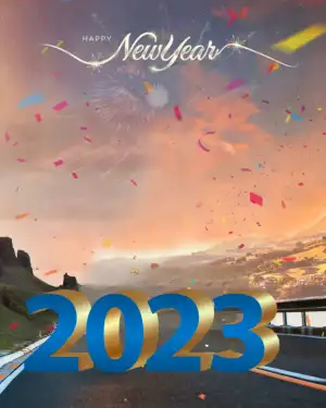 Road Picsart Happy New Year 2023 Background