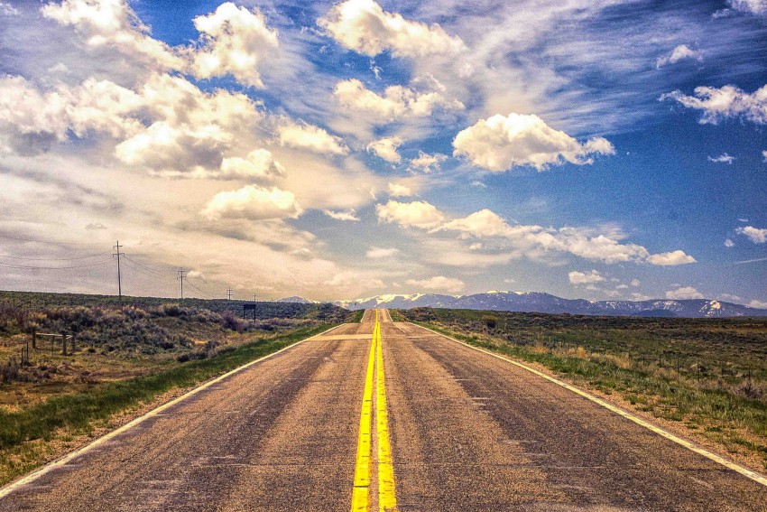 Road With Blue Sky Background  Full HD   Download Free