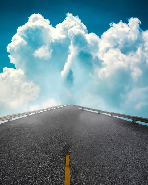 Road With Sky Cloud PicsArt CB Editing HD Background