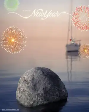 Rock Stone Picsart Happy New Year 2023 Background