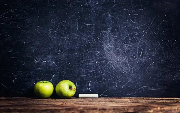 School Chalkboard With Apple Background HD Images