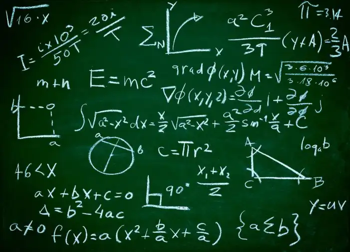 School Chalkboard with math equations Background HD Images