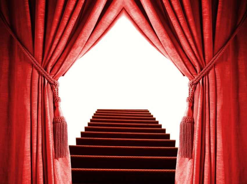 Sidhi Red Curtain HD Background Wallpaper