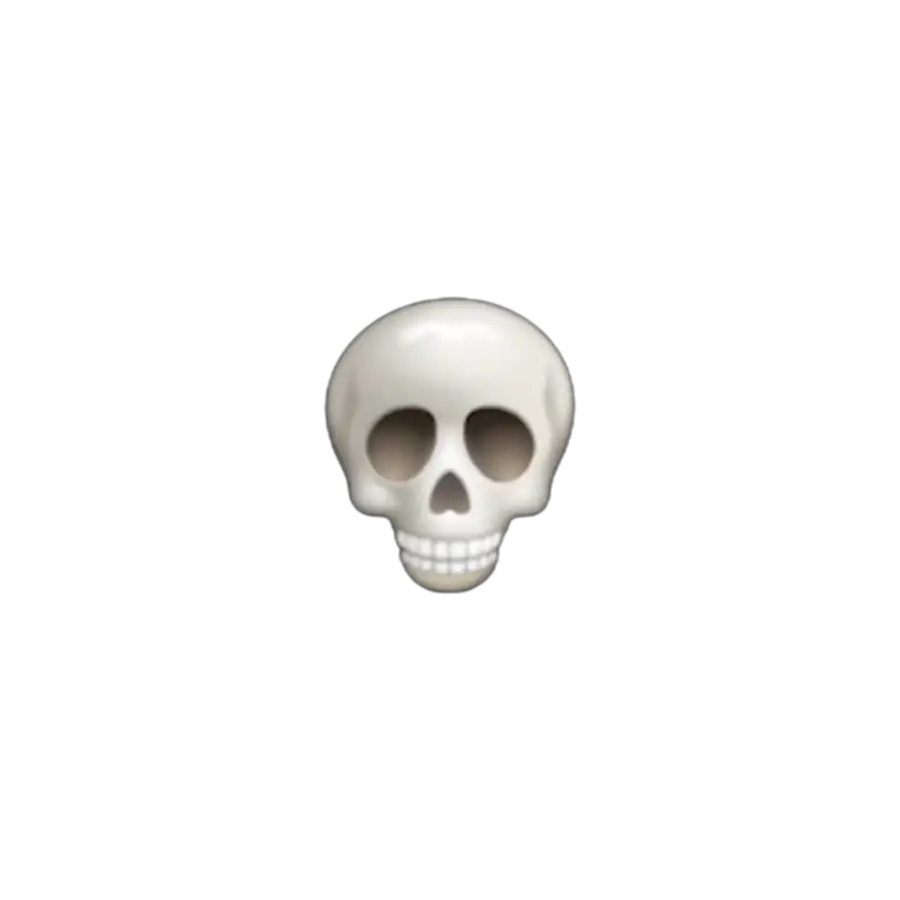 Skull Face White Emoji HD Transparent HD PNG