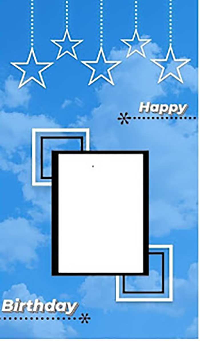 Sky Blue Instagram Birthday Story Background Free Download