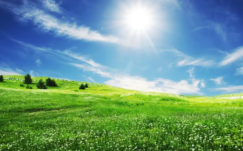 Sky Cloud Spring Field Background HD Download