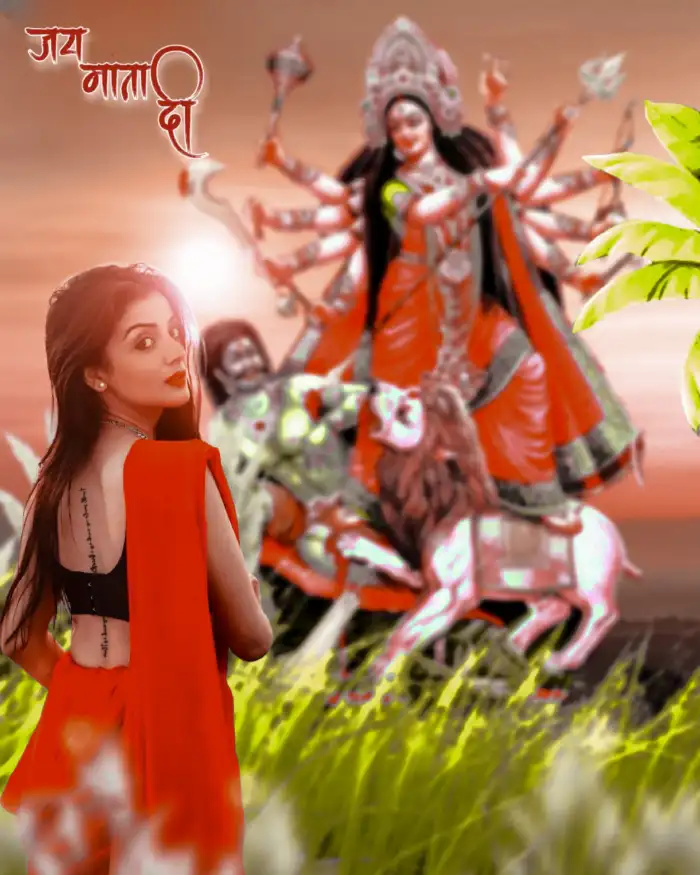 Snapseed Maa Durga Navratri Editing With Girl Background HD Images