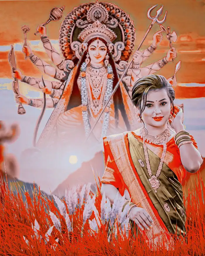 Snapseed Maa Durga Navratri Editing With Girl Background HD Images