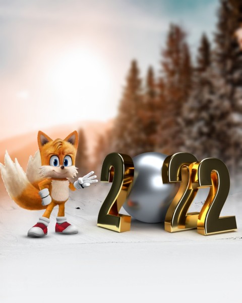 Snow 2022 New Year CB PicsArt Background Full HD