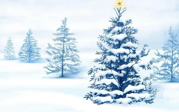 Snow Winter Frozen Tree HD Background Download