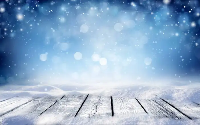 Snow Wood Table Winter Background HD Images Free