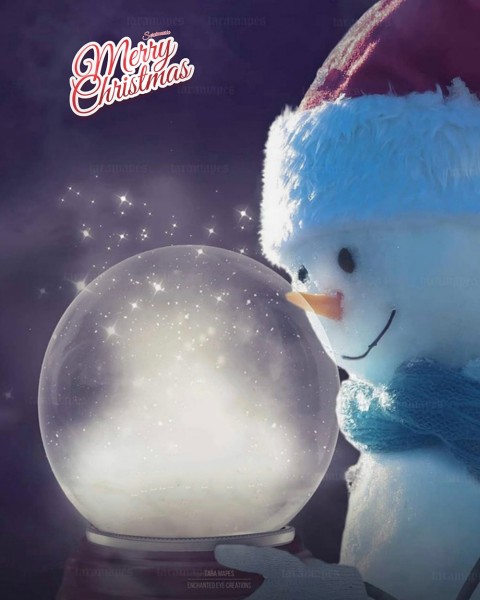 Snowman Merry Christmas CB Picsart Editing Background