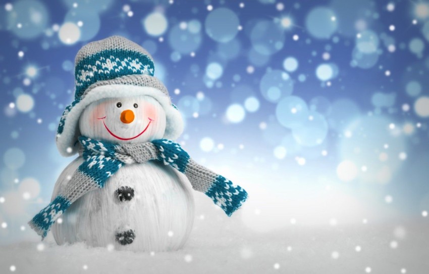 Snowman Merry Christmas HD Background Wallpaper