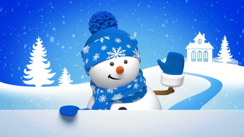 Snowman Merry Christmas HD Background Wallpaper