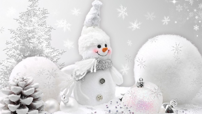 Snowman Merry Christmas HD Background Wallpaper