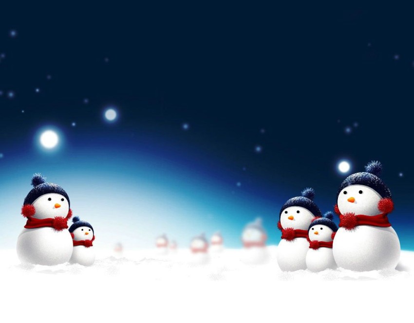 Snowman Merry Christmas HD Background Wallpaper