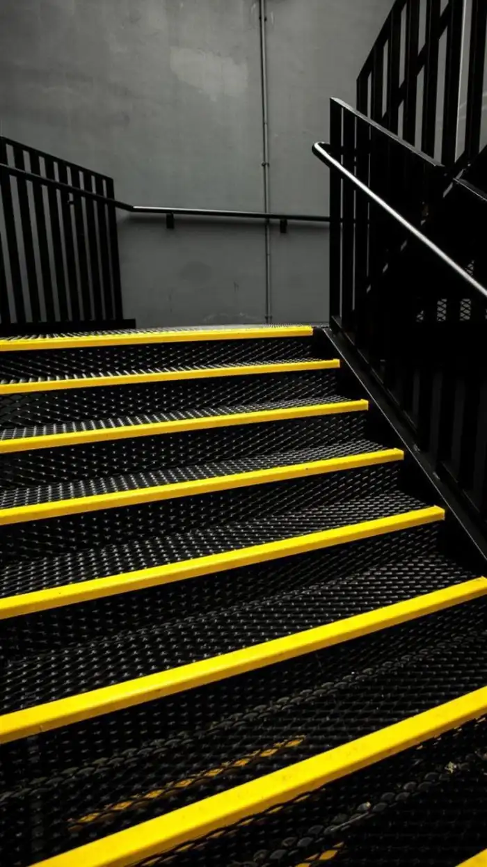 Stairs Black And Yellow Background HD Wallpapers