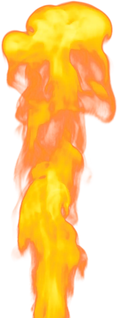 Straight Burning Fire PNG Transparent Background