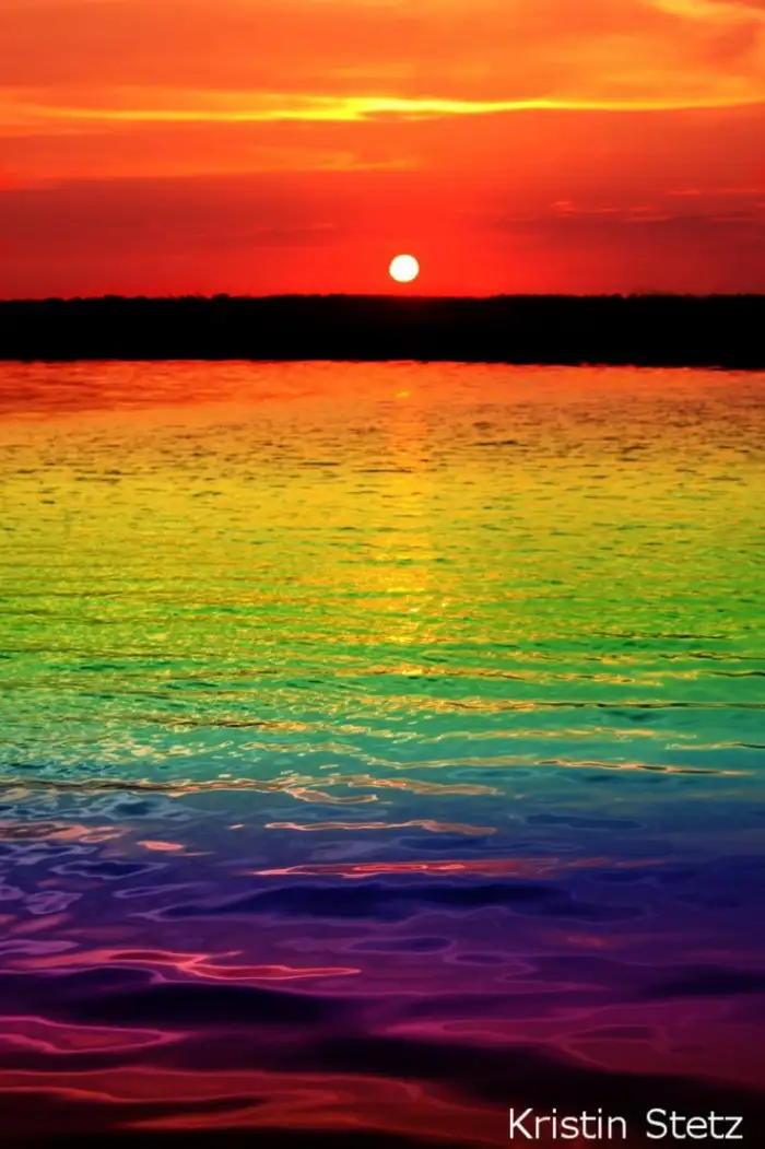 Sunset Beach Rainbow Sky Background Free Images