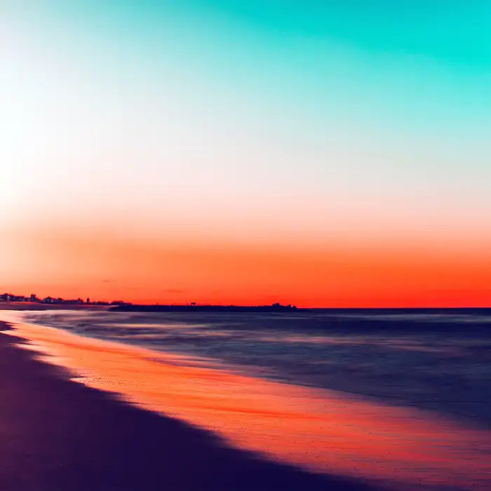 Sunset Beach Rainbow Sky Background Free Images