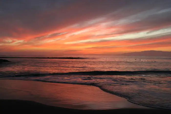 Sunset Beach Sand Pastel HD Background Free