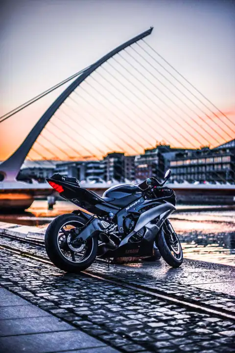 Sunset BMW Bike CB Editing Background HD Download