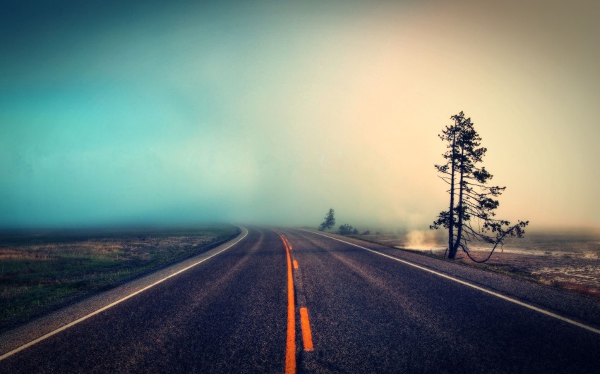 Sunset Empty Road Background HD Background Free