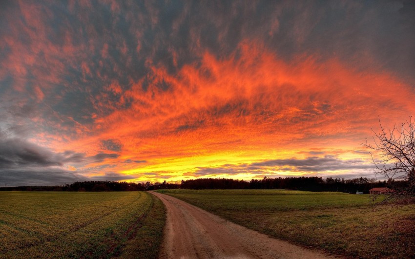 Sunset Empty Road Photoshop Background HD Background Free