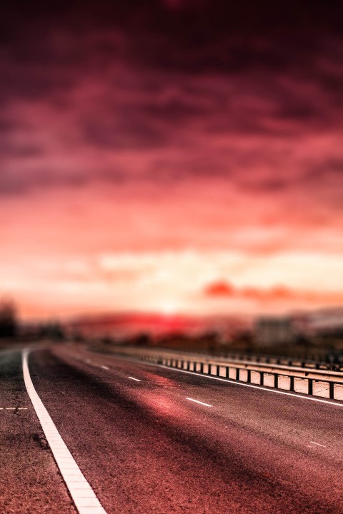 Sunset Highway Road CB Picsart Background HD