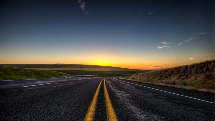 Sunset  Road Background  Full HD   Download Free