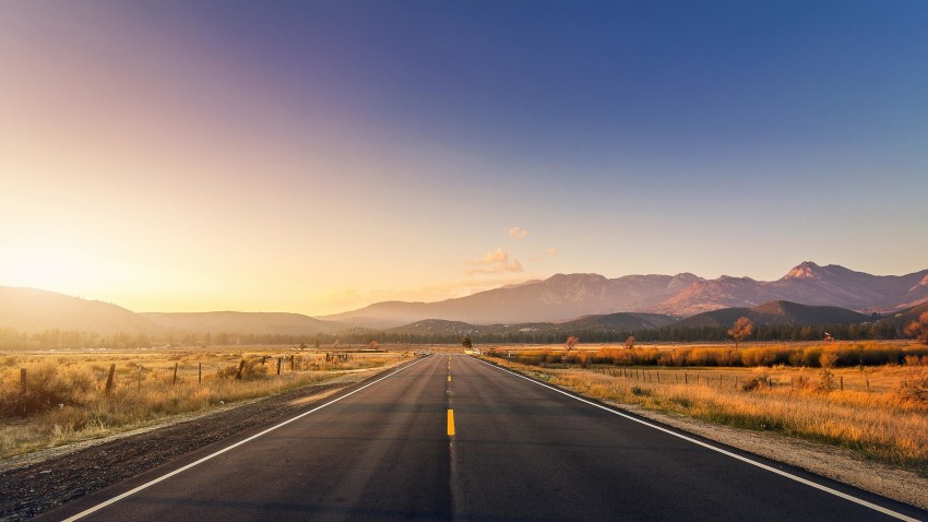 Sunset Road Wallpaper Background  Full HD   Download Free