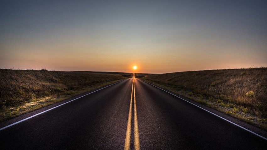 Sunset Road Wallpaper Background  Full HD   Download Free