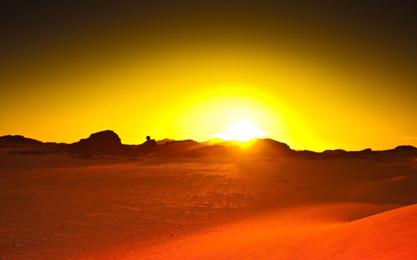 Sunset Sahara Background HD Download Free