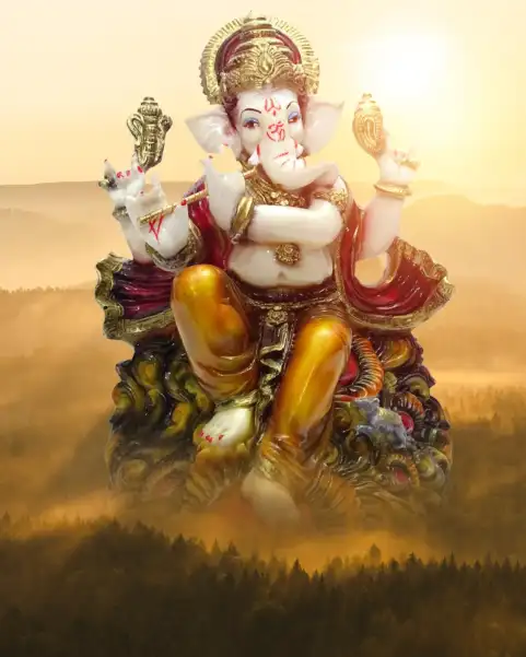 Sunset Sky Ganesh Chaturthi Photo Editing Background Full HD