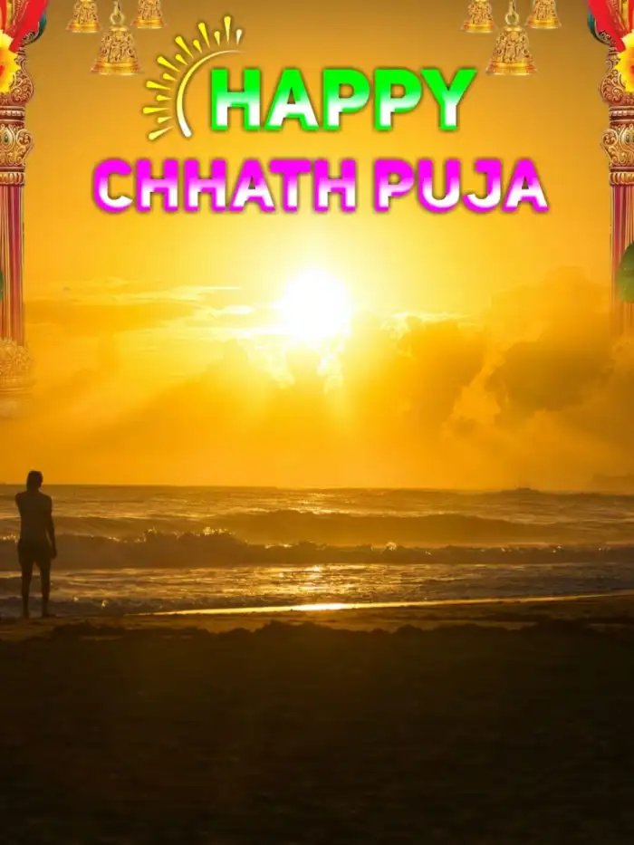 Sunset Sky Happy Chhath Puja CB  Background HD