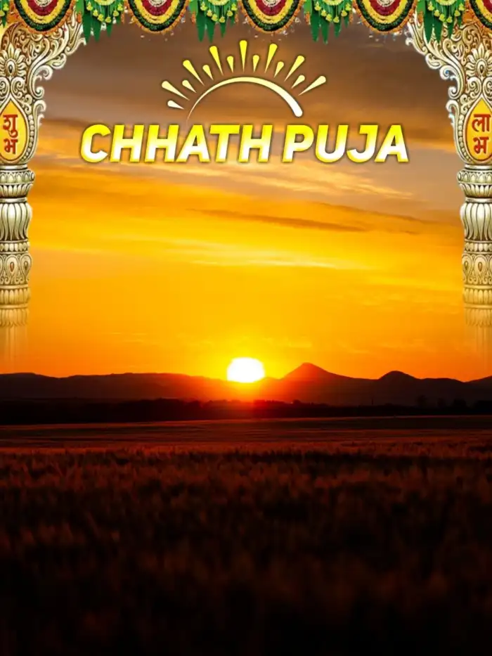 Sunset Sky Happy Chhath Puja CB  Background HD