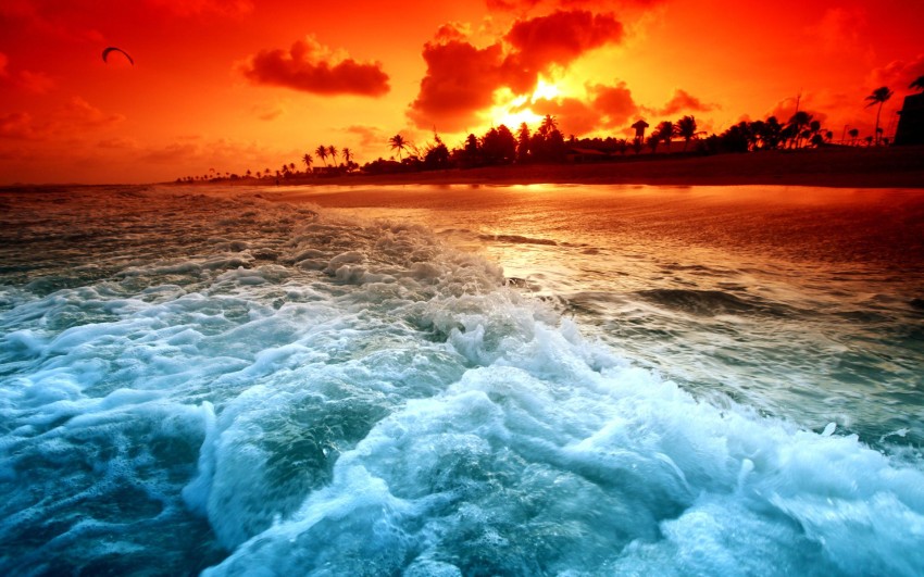 Sunset Water Background Full HD Download Free