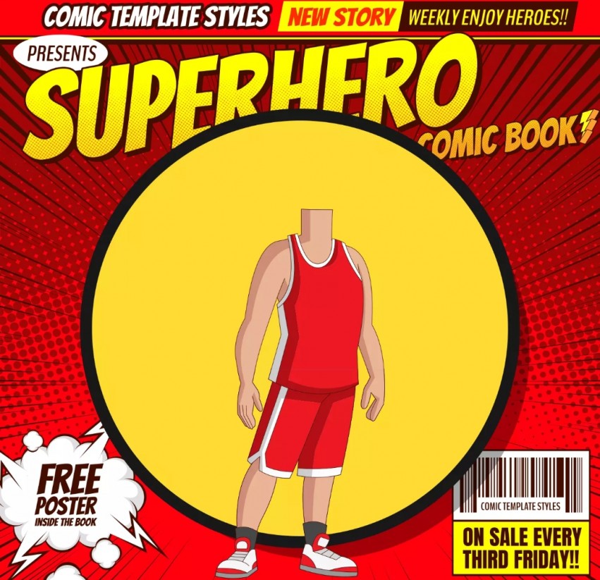 Superhero Cartoon Body Background Without Head Images