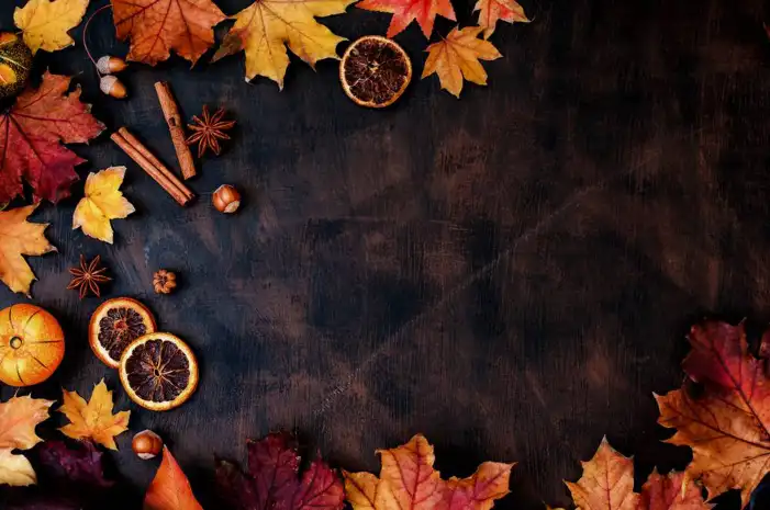 Thanksgiving Fruits Autumns On Wood Table Background HD Images