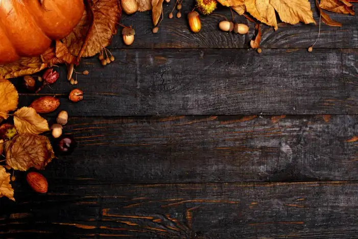 Thanksgiving Fruits Autumns On Wood Table Background HD Images