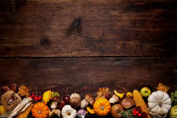 Thanksgiving Pumpkins Autumn On A Wood Surface Background HD Images