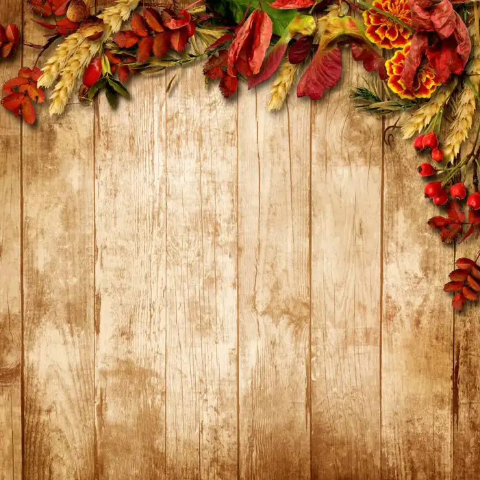 Thanksgiving Pumpkins On A Wood Surface Background Free