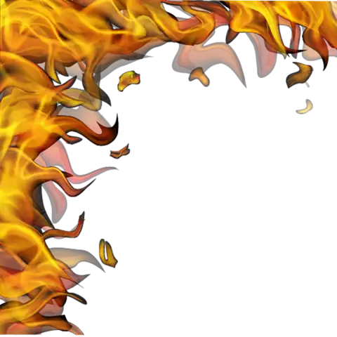 Top Fire Flame Left Corner PNG HD Images