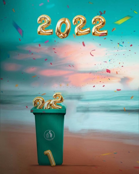 Trash 2021 Happy New Year 2022 CB PicsArt Editing Background