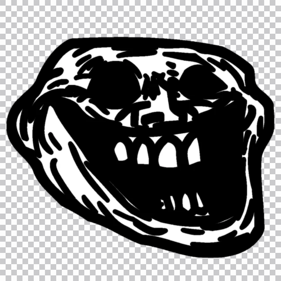 Swag Troll Face Open Mouth HD PNG For Meme