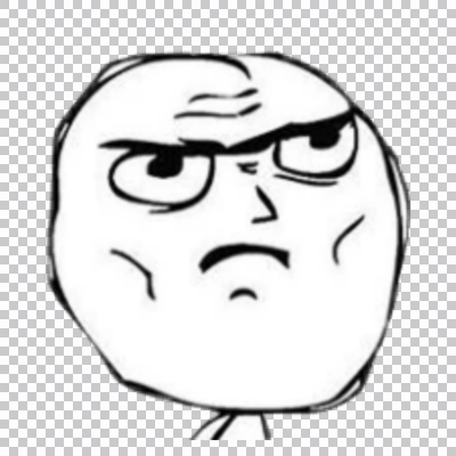 Troll Face Serious Angry HD PNG Download