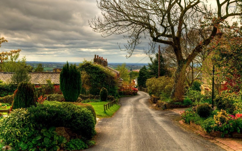 Village Road Photoshop Editing Background HD Download